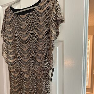 Black & Gold ankle length dress